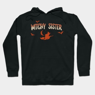 Support the sisterhood: Witchy Sister (all backgrounds - red images) Hoodie